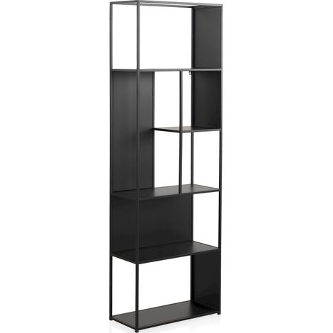 Étagère métal noir design industriel pour salon moderne - noir mat industriel (1/5)