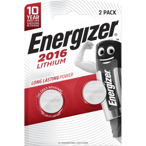 batterie al litio energizer cr2016 2 pezzi