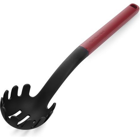 Kitchenaid Nudelserver, empire rot, hitzebeständiges Kochutensil, antihaftbeschichtet mit durable Griff, 34cm