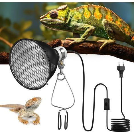 Lampe Chauffante Dôme Réflecteur 5 virgule 5 Pouces E27 160 W Lampe Chauffante Terrarium Support de Lampe à Réflecteur pour Ampoule UVA UVB passe 38 (1/4)