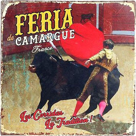 Plaque métallique à suspendre Feria 30 x 30 cm