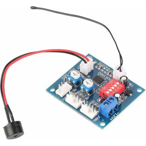 1 Contrôleur PWM, Thermostat, Alarme, Ventilateur 4 fils, 12V DC, 5,3x4,5cm, Montage (1/5)