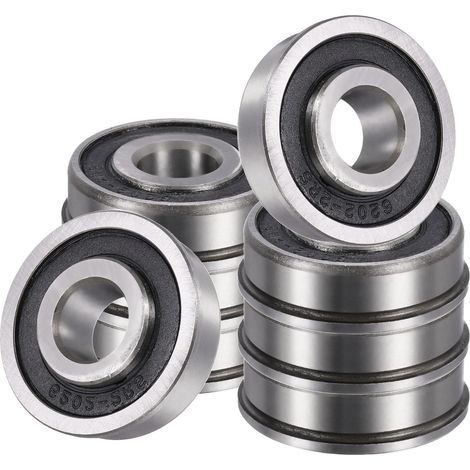 8pcs Roulement à Billes à Bride, Roulement à Billes de Précision Acier Double Joint en Caoutchouc pour Remplacement Tondeuse à Gazon Brouette Chariot, 13x35x13mm(ID x OD x Hauteur) (1/5)
