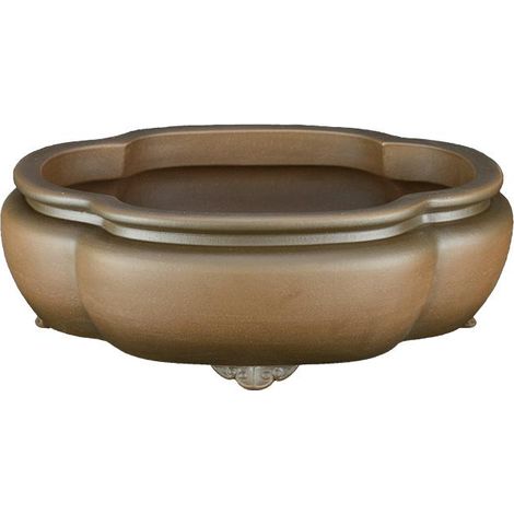 Vaso per bonsai ovale (forma mokko) in gres 34,5x27,5x11 cm - SM006