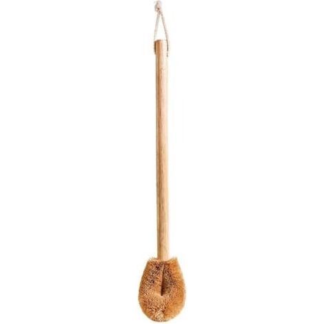 1 brosse de toilette pratique à long manche pour nettoyage des toilettes (marron clair, 49 x 8 cm) (1/4)