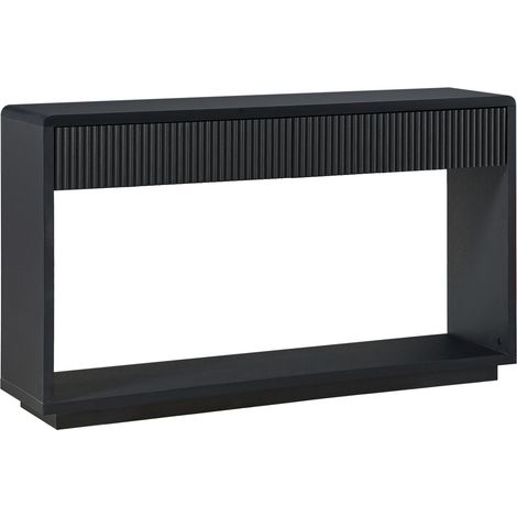 Tavolo consolle da ingresso moderno 150 cm nero con 2 cassetti e ripiano aperto (1/5)