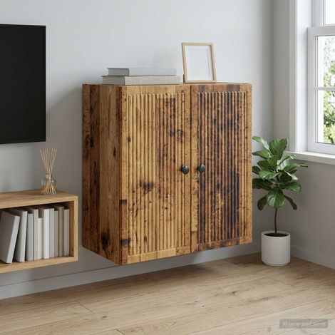 vidaXL Mobiletto a muro Legno antico 59 x 31 x 60 cm (1/5)