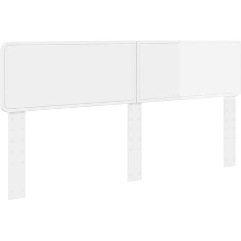 Maison Exclusive - Tête de lit Blanc Brillant Bois d'ingénierie (1/5)