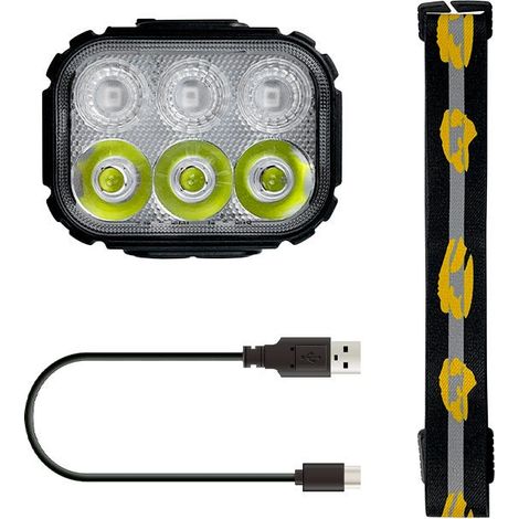 RHG Lampe Frontale LED Ultra Puissante, Rechargeable Lampe Frontale Étanche avec Lumière Rouge, 6 Modes d'Éclairage & 36H d'Autonomie