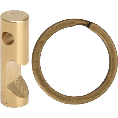 Décapsuleur métallique 2-en-1 avec porte-clés, ouvre-bouteille et canette, outil de bar, chaîne de clés portable, porte-clés pratique. (1/5)