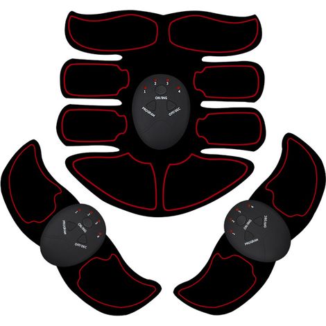 Estimulador inteligente de los músculos abdominales, dispositivo para fortalecerlos, 6 modos, 9 niveles de intensidad, parche de masaje moldeador para mejorar la forma física, unisex, funciona con pil (1/5)