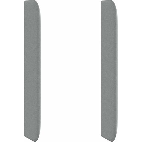 Kopfteil Ohr Hellgrau 80 x 16 x 4 cm Stoff vidaXL