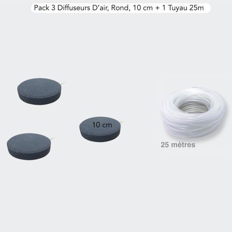 Lot De 3 Diffuseurs D'Air bassin, Rond, 10 cm, + 1 Tuyau De 25m, Bassin, Étang (1/5)