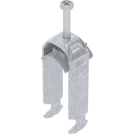 OBO Bettermann Abrazadera de estribo 2056 2 veces 22-28mm Acero galvanizado en caliente, 1186223