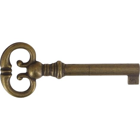 Clé de meuble cuisse zamac – Décor bronze – Tige 37mm pour fixation précise – Vendu à l'unité – Lehmann