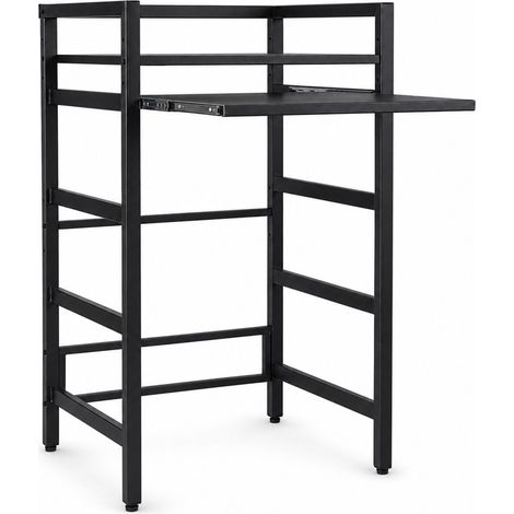 Randaco Estantería para Lavadora de Metal Ajustable con Balda Deslizante Carga Estante Superior 300 kg - Negro (1/5)