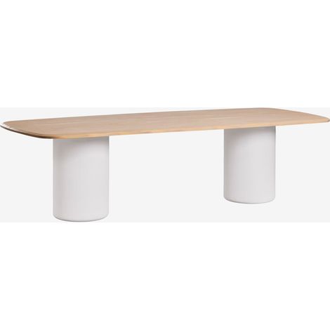 Mesa de comedor rectangular 270x110 cm en madera de acacia Leighton SKLUM (1/5)