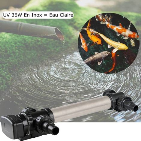 U.V INOX Stérilisateur - Clarificateur ( Ultra Violet ) 36W Pour Bassin De Jardin De Plus De 15 m³ (1/5)
