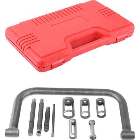 Coffret-Compresseur de Ressort de Soupape Universel, 10 Pièces Outils Automatique de Compresseur de Ressort de Soupape de Moteur pour Les Vélos de Fourgonnettes de Voiture de Moto (1/5)