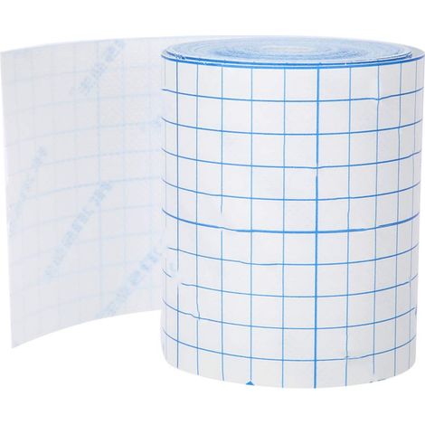 Nastro adesivo traspirante in tessuto non tessuto (10 cm 10 m), nastro adesivo traspirante neutro per medicazione dell'ombelico, cerotto per il piede (bianco puro, senza quadretti blu)