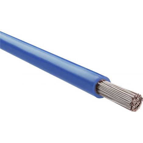 HELU KABEL FÜNFNORM 1X10mm² AWG8 BU (blau) Einzelader blau AD 6,8mm Nennspannung Uo/U 450V/750V nach UL/CSA 600V - 1 Meter