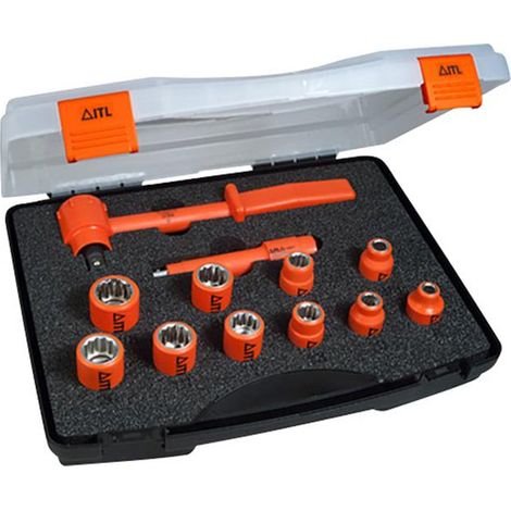 ITL Insulated 3/8in Drive Socket Set - 12 Piece Essential Tools