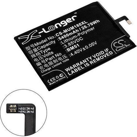 NX - Batterie téléphone, smartphone, GSM pour Xiaomi 3.85V 5400mAh - BM51 (1/3)