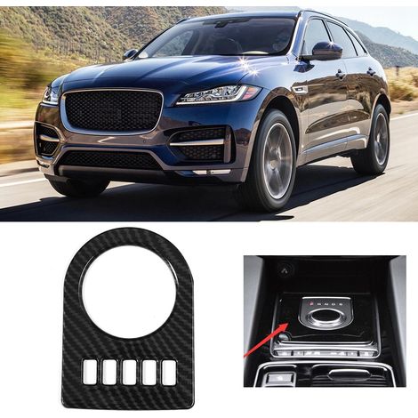 Cadre de cache de panneau de commande de boîte de vitesses style fibre de carbone compatible avec Jaguar XF XE XJL XJ F PA CE F Pace (1/5)