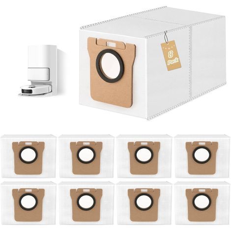 8-teiliges Staubbeutel-Set für Dreame L10s Ultra / L10 Ultra / L20 Ultra / Xiaomi X10+ / X20+ – Staubsauger-Zubehör