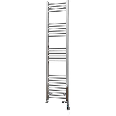 Zennor - Chrome Dual Fuel Towel Rail H1600mm x W400mm Thermostatic WIFI - Straight (1/3)