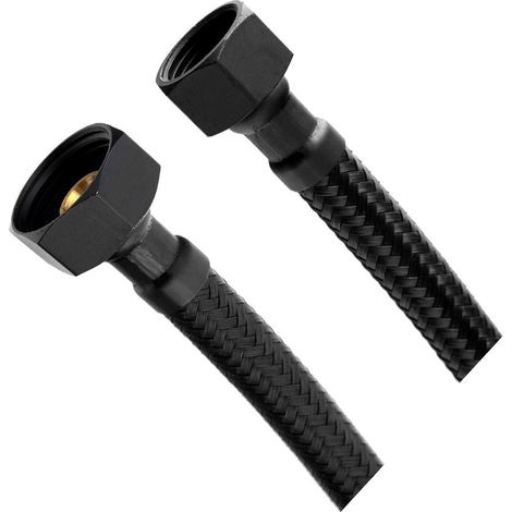 Poignée en acier inoxydable flexible FxF 3/8"x1/2", 60cm, noir mat (1/2)