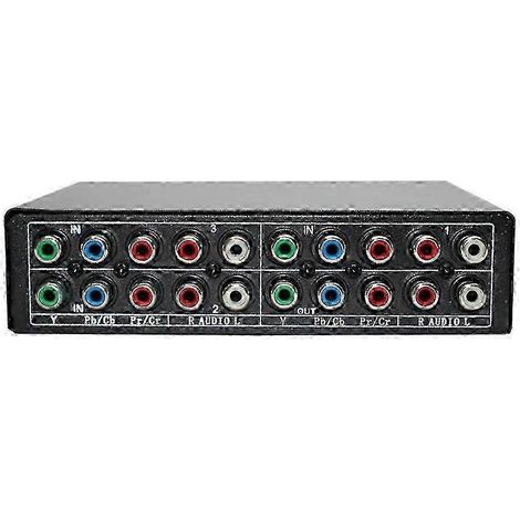 Commutateur de composants RGB, commutateur de composants de câble YPbPr 5 canaux et 3 canaux, commutateur AV, compatible avec le lecteur PS2 et la télévision DS. (1/4)