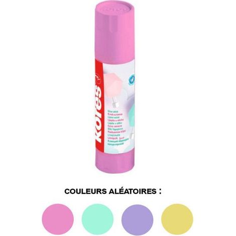 Tube de colle blanche 20gr Kores couleurs pastel