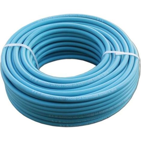 Tubo gas gpl blu in pvc 8x13mm per uso domestico - 2mt (1/3)