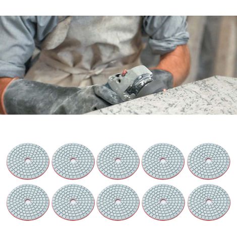 Je vends 10 disques à meuler diamantés de 3 pouces et 10 disques à meuler à l'eau à base blanche de 3 pouces. (1/5)