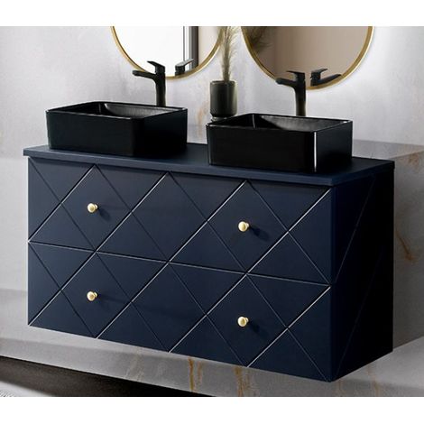 Ensemble meuble double vasques - 120 cm - Aurore Blue - Livraison gratuite
