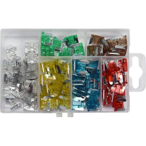 Promo coffret de micro-fusibles a lame att de 7.5 a 30 a - 100 pièces