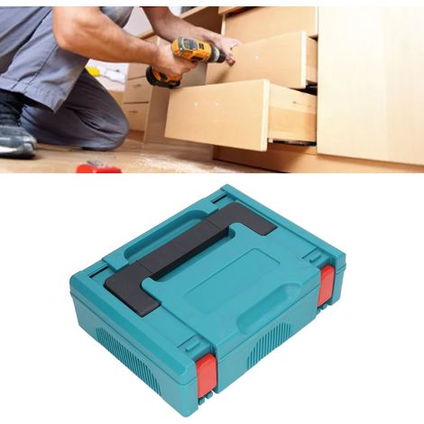 Boîte à outils multifonctionnelle en plastique pour batterie au lithium, boîte à outils empilable, petite boîte de rangement portable pour réparations électriques à domicile ou en voiture (1/5)