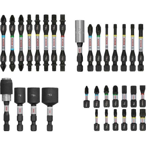 Bosch PRO Impact juego de puntas de destornillador plateado (1/3)