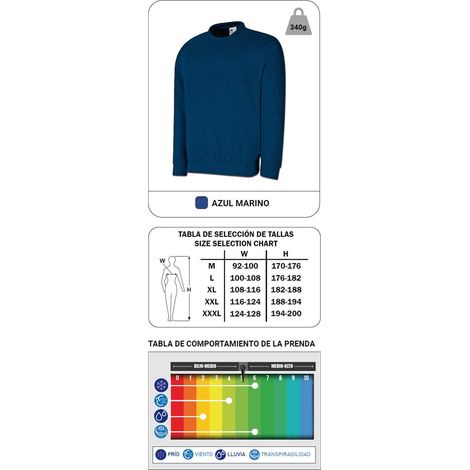 BRAND Labor Protection Sweatshirt Taille L en coton et polyester en bleu marine 1288JSAL