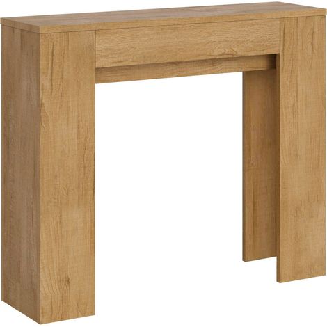 Consolle Allungabile 90x25/181 cm Pannelli in Nobilitato Slick Quercia Natura (1/4)