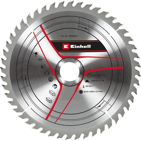 Lame scie circulaire carbure Ø 216 x 30 x 2,4 mm, 48 dents (1/5)