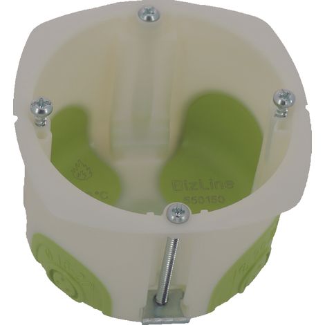 boîte encastrement - bbs - 1 poste - diamètre 67 mm - profondeur 50 mm - bizline 550150