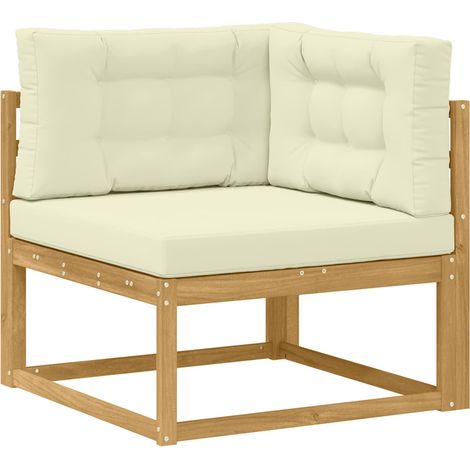 Outdoor Corner Sofa Polyester White vidaXL