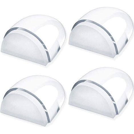 Arrêts de Portes,Lot de 4 Arrêts et Butées de Porte Transparentes Stop-Porte Adhésif au Sol et Parquet, Butoirs de Porte Protection (1/5)