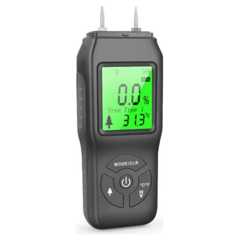 Humidimètre pour Bois, Détecteur d'humidité numérique portatif, Écran LCD rétroéclairé, Détecteur de Fuite d'eau, Testeur d'humidité pour pour Murs (1/5)