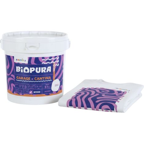 Kit garage e cantina pittura murale traspirante 5 l e t-shirt cromika waves misura extralarge - xl - confezione 1 (1/5)