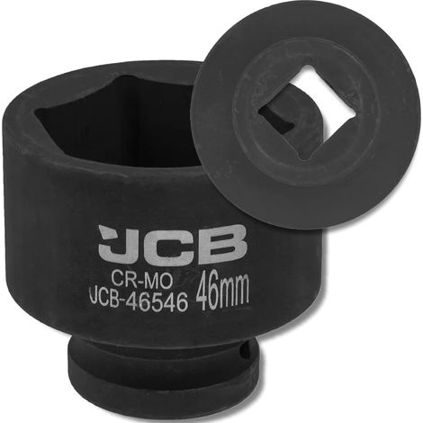 Chiave a bussola a impatto JCB da 3/4" 46 mm a 6 punte in acciaio Cr-Mo