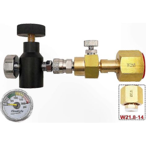 Adapterset für Getränkeautomaten, Schnellanschluss W21.8 an CO2-Flasche (1/4)