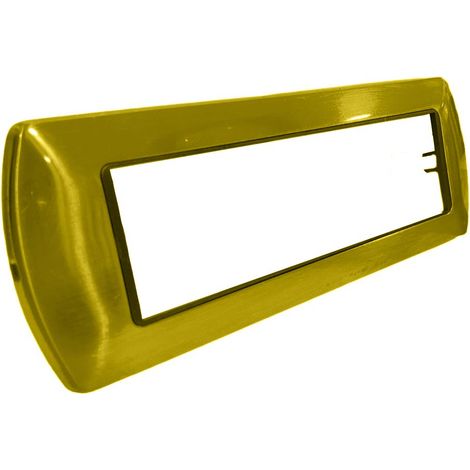 Placchetta per interruttore in metallo a 7 posti oro lucido cassetta 507 compatibile con living international supporto cover (1/2)